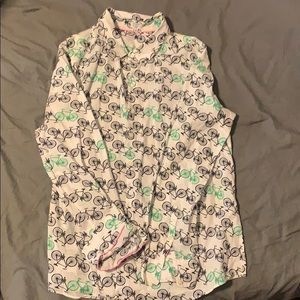 Crown and Ivy bicycle button up.